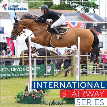 Angela Thompson takes first place in the International Stairway at Devon County Show 